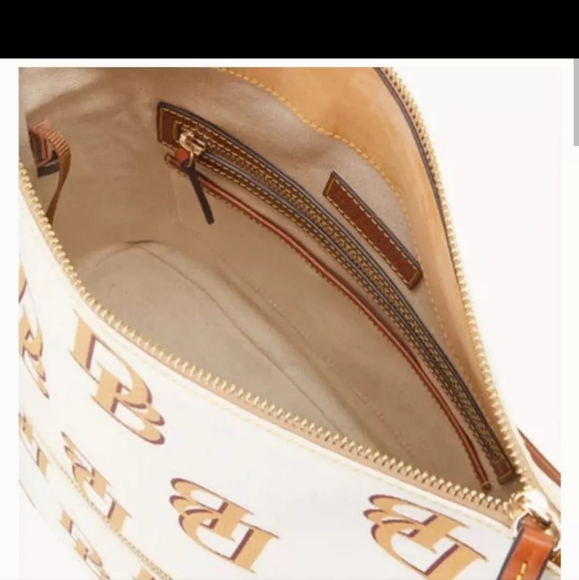 Dooney & Bourke Monogram Large Sac Shoulder Hobo Bag in Beige 💓 - Picture 3 of 3